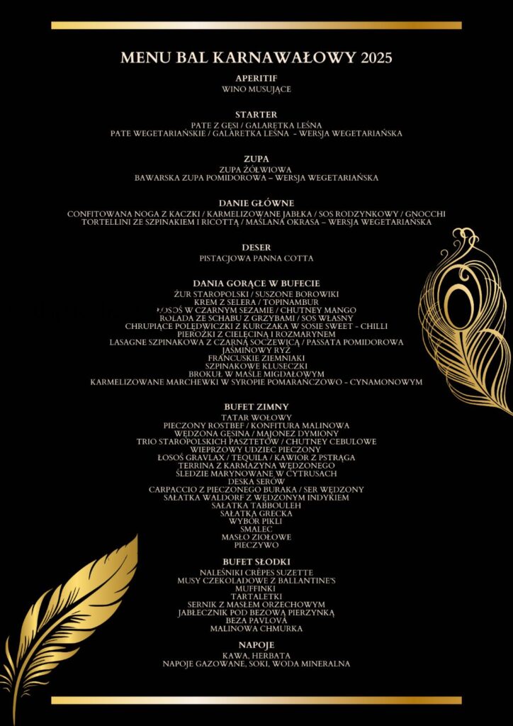 choiny-MENU BAL KARNAWAŁOWY 2025